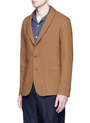 Front View - Click To Enlarge - CAMOSHITA - Brushed wool jersey soft blazer