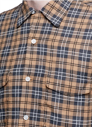 Detail View - Click To Enlarge - CAMOSHITA - Textured check plaid shirt