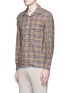 Front View - Click To Enlarge - CAMOSHITA - Textured check plaid shirt