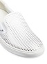 Detail View - Click To Enlarge - JIMMY CHOO - 'GROVE' METALLIC HOUNDSTOOTH LEATHER SKATE SLIP-ONS