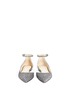 Front View - Click To Enlarge - JIMMY CHOO - 'Lucy' glitter lamé d'Orsay flats