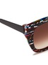 Detail View - Click To Enlarge - THIERRY LASRY - 'Swingy' pearlescent stripe contrast acetate sunglasses