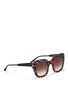 Figure View - Click To Enlarge - THIERRY LASRY - 'Swingy' pearlescent stripe contrast acetate sunglasses