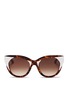 Main View - Click To Enlarge - THIERRY LASRY - 'Aristocracy' inset acetate tortoiseshell cat eye sunglasses