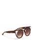 Figure View - Click To Enlarge - THIERRY LASRY - 'Aristocracy' inset acetate tortoiseshell cat eye sunglasses