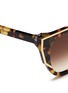 Detail View - Click To Enlarge - THIERRY LASRY - 'Butterscotchy' tortoiseshell acetate angular metal rim sunglasses