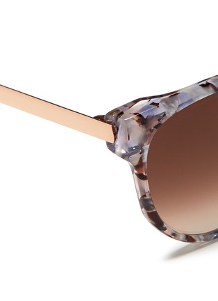 Detail View - Click To Enlarge - THIERRY LASRY - 'Axxxexxxy' pearlescent shell effect acetate cat eye sunglasses