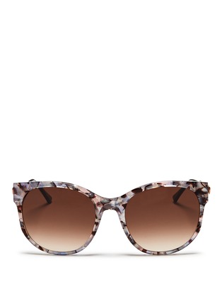 Main View - Click To Enlarge - THIERRY LASRY - 'Axxxexxxy' pearlescent shell effect acetate cat eye sunglasses