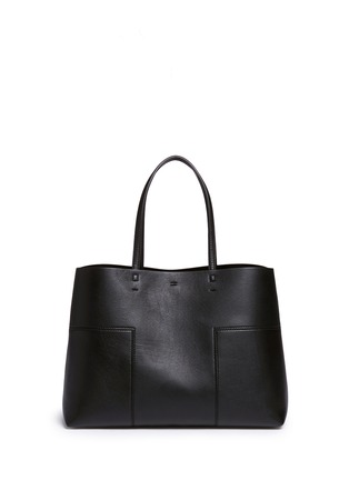 Back View - Click To Enlarge - TORY BURCH - Block-T' leather tote