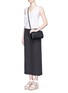 Figure View - Click To Enlarge - TORY BURCH - Thea Mini' pebbled leather crossbody tassel bag