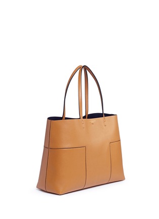 Front View - Click To Enlarge - TORY BURCH - 'Block-T' leather tote