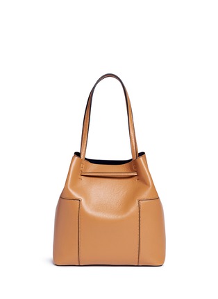 Back View - Click To Enlarge - TORY BURCH - Block-T' leather bucket tote