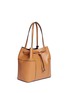 Front View - Click To Enlarge - TORY BURCH - Block-T' leather bucket tote