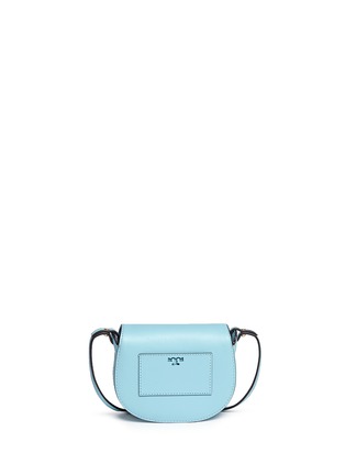 Back View - Click To Enlarge - TORY BURCH - 'Mini Saddle' leather crossbody bag
