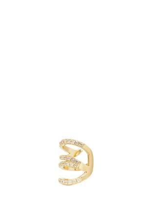 Back View - Click To Enlarge - PHYNE BY PAIGE NOVICK - 'Stella' 18k gold diamond pavé winged ear cuff