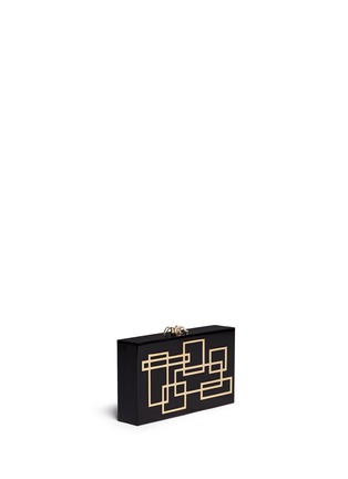 Figure View - Click To Enlarge - CHARLOTTE OLYMPIA - 'Geometric Pandora' Perspex clutch