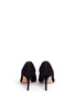 Back View - Click To Enlarge - CHARLOTTE OLYMPIA - 'Party Shoes 85' PVC trim suede pumps