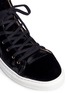 Detail View - Click To Enlarge - CHARLOTTE OLYMPIA - 'Purrrfect' suede high top sneakers