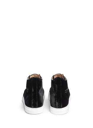 Back View - Click To Enlarge - CHARLOTTE OLYMPIA - 'Purrrfect' suede high top sneakers