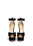 Figure View - Click To Enlarge - CHARLOTTE OLYMPIA - 'Two-Faced' suede peep toe wedge sandals