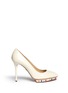 Main View - Click To Enlarge - CHARLOTTE OLYMPIA - 'Debbie' stud leather platform pumps