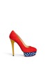 Main View - Click To Enlarge - CHARLOTTE OLYMPIA - 'Dolly' suede stud platform pumps