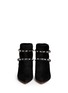 Figure View - Click To Enlarge - VALENTINO GARAVANI - 'Rockstud' leather strap suede ankle boots