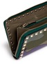 Detail View - Click To Enlarge - VALENTINO GARAVANI - Camupsychedelic' leather canvas zip continental wallet