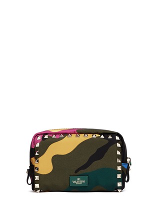 Figure View - Click To Enlarge - VALENTINO GARAVANI - 'Camupsychedelic' nylon cosmetic pouch
