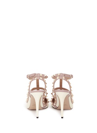 Back View - Click To Enlarge - VALENTINO - 'Rockstud' caged calfskin leather pumps