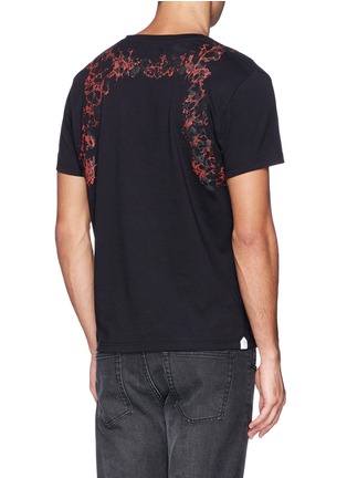 Back View - Click To Enlarge - ALEXANDER MCQUEEN - Marble harness print T-shirt