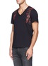 Front View - Click To Enlarge - ALEXANDER MCQUEEN - Marble harness print T-shirt
