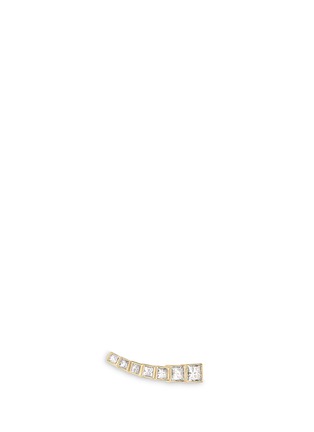 Main View - Click To Enlarge - SOPHIE BILLE BRAHE - 'Croissant Princess' diamond 18k yellow gold single climber earring