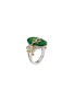 Figure View - Click To Enlarge - SAMUEL KUNG - Diamond jade 18k gold leaf ring