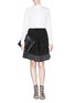 Figure View - Click To Enlarge - GIVENCHY - 'Antigona' contrast edge large leather zip pouch