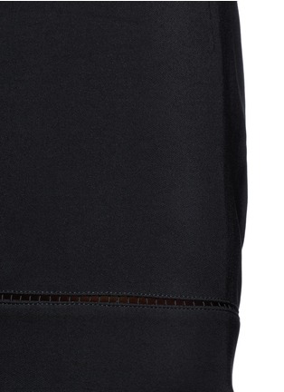 Detail View - Click To Enlarge - GIVENCHY - Stripe cutout crepe shorts