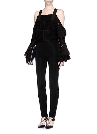 Figure View - Click To Enlarge - GIVENCHY - Grommet side knit leggings