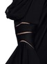 Detail View - Click To Enlarge - GIVENCHY - Ladder stitch cold shoulder jersey top