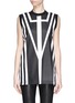 Main View - Click To Enlarge - GIVENCHY - Coated stripe cross front tank top
