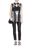 Figure View - Click To Enlarge - GIVENCHY - Coated stripe cross front tank top