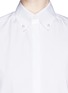 Detail View - Click To Enlarge - GIVENCHY - Pearl button down collar cotton poplin shirt