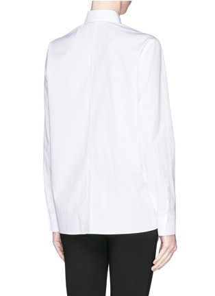 Back View - Click To Enlarge - GIVENCHY - Pearl button down collar cotton poplin shirt