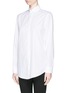 Front View - Click To Enlarge - GIVENCHY - Pearl button down collar cotton poplin shirt