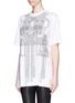Front View - Click To Enlarge - GIVENCHY - Cross outline print T-shirt