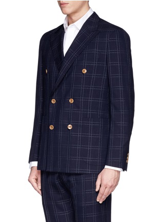 Front View - Click To Enlarge - BOGLIOLI - Dover' check double breasted suit