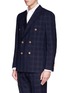 Front View - Click To Enlarge - BOGLIOLI - Dover' check double breasted suit