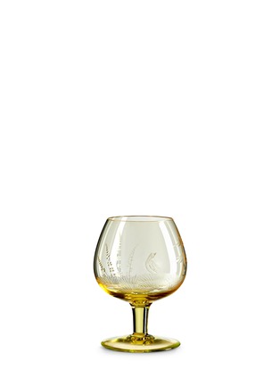 Back View - Click To Enlarge - MOSER - Bird engraved brandy and cognac glass set