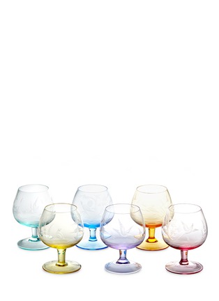 Main View - Click To Enlarge - MOSER - Bird engraved brandy and cognac glass set