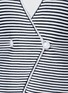 Detail View - Click To Enlarge - ARMANI COLLEZIONI - Striped double breasted knit jacket