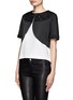 Front View - Click To Enlarge - ARMANI COLLEZIONI - Jewel embellished collar and sleeve cropped satin jacket
